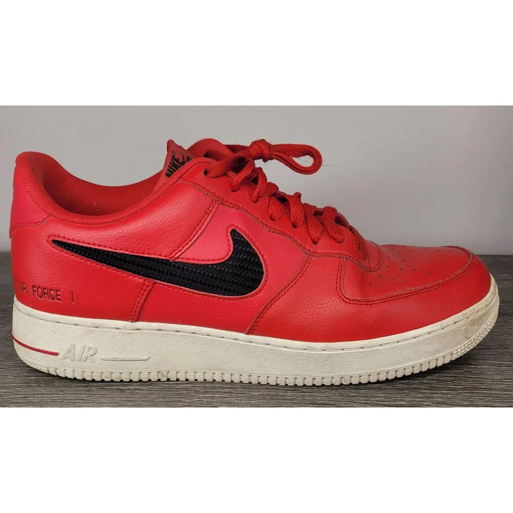 Nike Air Force 1 Low LV8 University Red Carbon Fiber Swoosh CZ7377-600 Men's 11